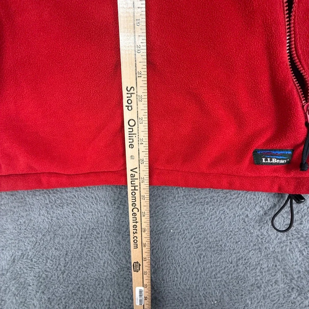 L.L. Bean Fleece Jacket Mens L Red Polartec Windbloc‎ Full Zip Outdoor